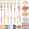 4948 PCS Kids Hawaii DIY Keychain Making Kit – Ocean Sea Turtle & Hibiscus Bead Jewelry Craft Set, Friendship Name Beads, Summer Beach Party Craft Activity, Gift & Party Favor Supplies